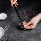 Палочки для суши Bacchette, длина 21 см, цвет чёрный - Фото 4