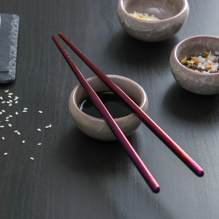 Палочки для суши Bacchette, длина 21 см, цвет фиолетовый - фото 1888270278