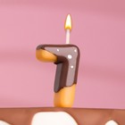 Свеча в торт "Шоколадная глазурь", цифра "7", 3,8 см - фото 9629176