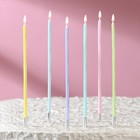 Набор свечей в торт, 7 штук, 11,5 см, разноцветные - фото 8993369