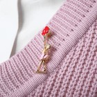 Брошь «Девочка» с воздушными шарами, цветная в золоте - Фото 3