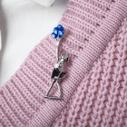 Брошь «Девочка» с воздушными шарами, цветная в серебре - Фото 3