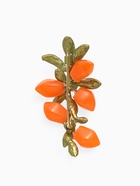 Брошь «Облепиха», цвет оранжево-зелёный в серебре - Фото 3