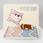 Набор значков (2 шт.) «Домашние животные», цветной в золоте - Фото 2