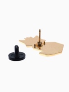 Значок «Графичные животные» лиса, оранжево-белый в золоте - Фото 3