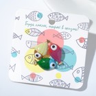 Брошь «Рыбки», цветная в золоте - Фото 2