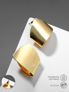 Серьги металл «Геометрия» заворот, цвет золото - Фото 7