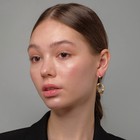 Серьги металл «Геометрия» неровный овал, цвет золото - Фото 2