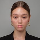 Серьги металл «Геометрия» неровный овал, цвет золото - Фото 3