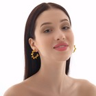Серьги-кольца «Спираль» юла, цвет жёлтый, d=3 - Фото 2