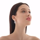 Серьги-кольца «Спираль» юла, цвет белый, d=3 - Фото 2