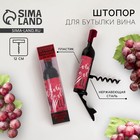 Штопор для вина «Алкогольвица», 10.5×2.5 см, 18+ - Фото 1