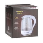 Чайник электрический WILLMARK WEK-1708G, стекло, 1.7 л, 2200 Вт, LED-подсветка, белый - фото 51334790 Чайник электрический WILLMARK WEK-1708G, стекло, 1.7 л, 2200 Вт, LED-подсветка, белый - фото 51334790