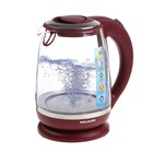 Чайник электрический WILLMARK WEK-2005G, стекло, 2 л, 2200 Вт, LED-подсветка, бордовый - фото 51627081 Чайник электрический WILLMARK WEK-2005G, стекло, 2 л, 2200 Вт, LED-подсветка, бордовый - фото 51627081
