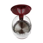 Чайник электрический WILLMARK WEK-2005G, стекло, 2 л, 2200 Вт, LED-подсветка, бордовый - фото 51627085 Чайник электрический WILLMARK WEK-2005G, стекло, 2 л, 2200 Вт, LED-подсветка, бордовый - фото 51627085