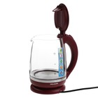 Чайник электрический WILLMARK WEK-2005G, стекло, 2 л, 2200 Вт, LED-подсветка, бордовый - фото 51627086 Чайник электрический WILLMARK WEK-2005G, стекло, 2 л, 2200 Вт, LED-подсветка, бордовый - фото 51627086
