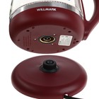 Чайник электрический WILLMARK WEK-2005G, стекло, 2 л, 2200 Вт, LED-подсветка, бордовый - фото 51627087 Чайник электрический WILLMARK WEK-2005G, стекло, 2 л, 2200 Вт, LED-подсветка, бордовый - фото 51627087