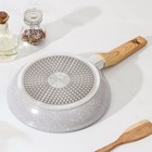 Сковорода Magistro Natural, d=22 см, ручка soft-touch, антипригарное покрытие, индукция, кованый алюминий, серая - Фото 5