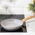 Сковорода Magistro Natural, d=22 см, ручка soft-touch, антипригарное покрытие, индукция, кованый алюминий, серая - Фото 6