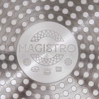 Сковорода кованая Magistro Natural, d=22 см, ручка soft-touch, антипригарное покрытие, индукция, цвет серый - Фото 7