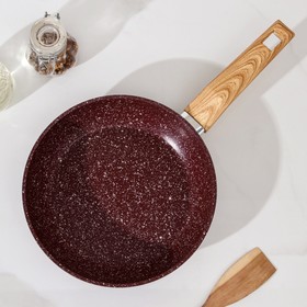 Сковорода Natural. Brown, d=22 см, кованый алюминий, ручка soft-touch, антипригарное покрытие, индукция, коричневая