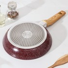 Сковорода Natural. Brown, d=22 см, ручка soft-touch, антипригарное покрытие, индукция, кованый алюминий, коричневая - Фото 5