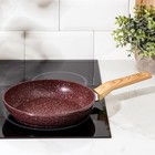 Сковорода Natural. Brown, d=22 см, ручка soft-touch, антипригарное покрытие, индукция, кованый алюминий, коричневая - Фото 6