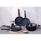 Сковорода Magistro Dark, d=20 см, съёмная ручка soft-touch, антипригарное покрытие, индукция, кованый алюминий, чёрная - Фото 11