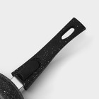 Сковорода Magistro Dark, d=20 см, съёмная ручка soft-touch, антипригарное покрытие, индукция, кованый алюминий, чёрная - Фото 4