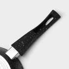 Сковорода Magistro Dark, d=20 см, съёмная ручка soft-touch, антипригарное покрытие, индукция, кованый алюминий, чёрная - Фото 5