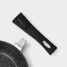 Сковорода Magistro Dark, d=20 см, съёмная ручка soft-touch, антипригарное покрытие, индукция, кованый алюминий, чёрная - Фото 6