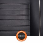 Накидки на сиденье каркасные универсальные SENATOR CREED, экокожа, 2шт, поролон 10мм, черный   77718 - Фото 3