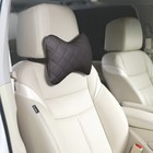 Подушка Siger «Автомобильная косточка», на подголовник автомобиля, гладкая экокожа, ромб, чёрный - Фото 7
