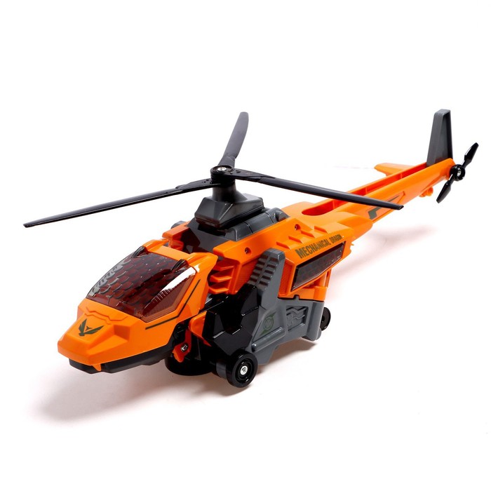 Робот «Вертолёт», трансформируется в динозавра, световые и звуковые эффекты, цвет МИКС 53269