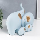 Сувенир керамика "Четыре слона" голубые набор 4 шт 7,5х9,5 17х21 27х22,5 см - Фото 2