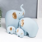 Сувенир керамика "Четыре слона" голубые набор 4 шт 7,5х9,5 17х21 27х22,5 см - Фото 4