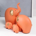 Сувенир керамика "Четыре слона" оранж набор 4 шт 7,5х9,5 17х21 27х22,5 см - фото 21521742