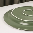 Тарелка керамическая обеденная «Крем», d=24,7 см, цвет зелёный - Фото 3