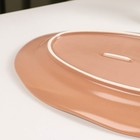 Блюдо керамическое овальное «Крем», 30×19 см, цвет розовый 7557724