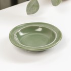 Соусник керамический «Крем», 8,7×1,6 см, цвет зелёный - фото 9630123