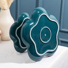 Этажёрка - фруктовница круглая «Изумруд», 2 яруса, d=20/25 см, керамика, цвет изумрудный - Фото 3