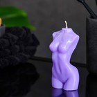 Фигурная свеча "Женский торс" фиолетовая, 65 гр - Фото 3