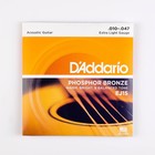 Струны для акустической гитары Extra Light 10-47 D`Addario EJ15 PHOSPHOR BRONZE, фосфорная б 7733987 - фото 9630265