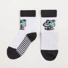 Носки детские «Мишка с большими глазами», цвет белый, размер 16-18 - фото 53811653