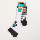 Носки детские «Мишка с большими глазами», цвет белый, размер 16-18 - фото 53811656