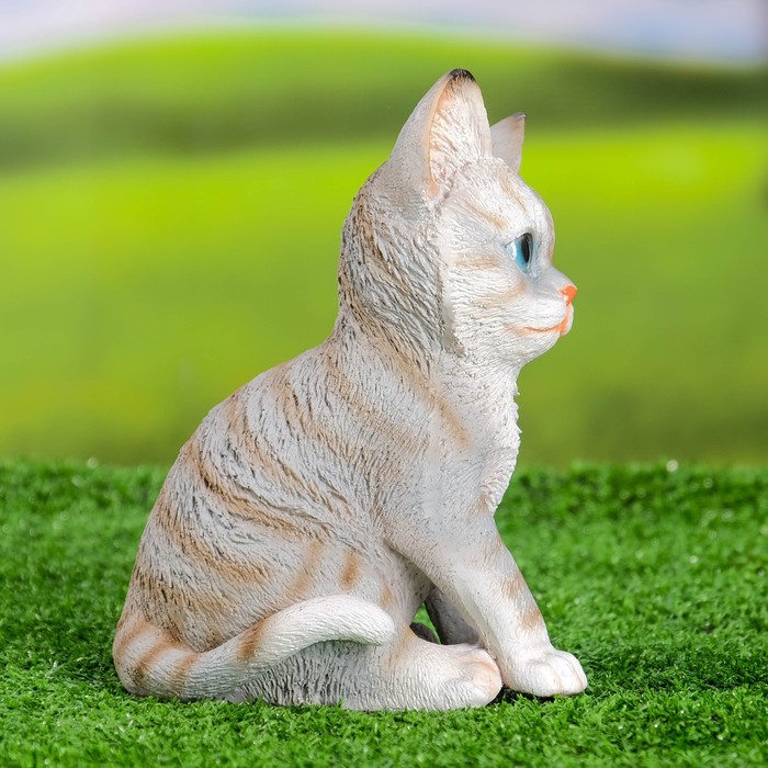 Садовая фигура "Полосатый Котёнок" 14x12x20см - фото 1907395278