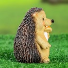 Садовая фигура из полистоуна «Ежик с мухомором», 11×9×8.5 см - Фото 1