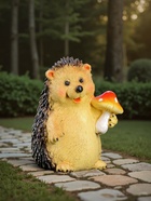 Садовая фигура из полистоуна «Ежик с мухомором», 11×9×8.5 см - Фото 3