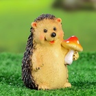 Садовая фигура из полистоуна «Ежик с мухомором», 11×9×8.5 см - Фото 4