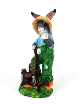 Садовая фигура из полистоуна «Заяц - фермер», 24×20×52.5 см  (артикул 7751166)  большой выбор товаров оптом и в розницу по низким ценам с доставкой